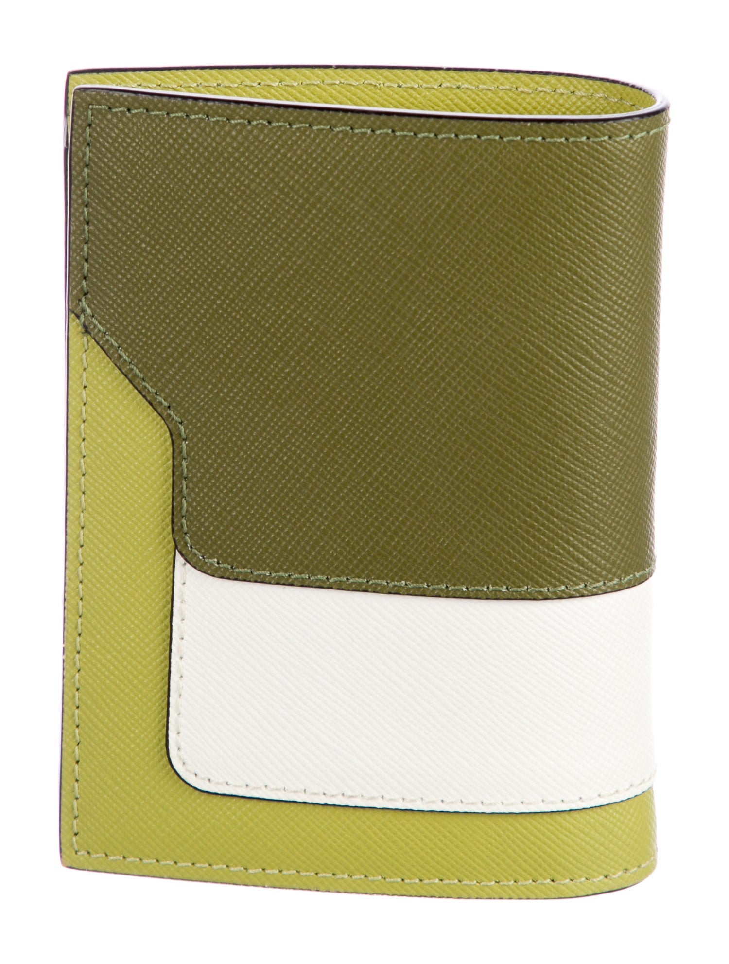 Marni Leather Colorblock Pattern Wallet w/ Tags