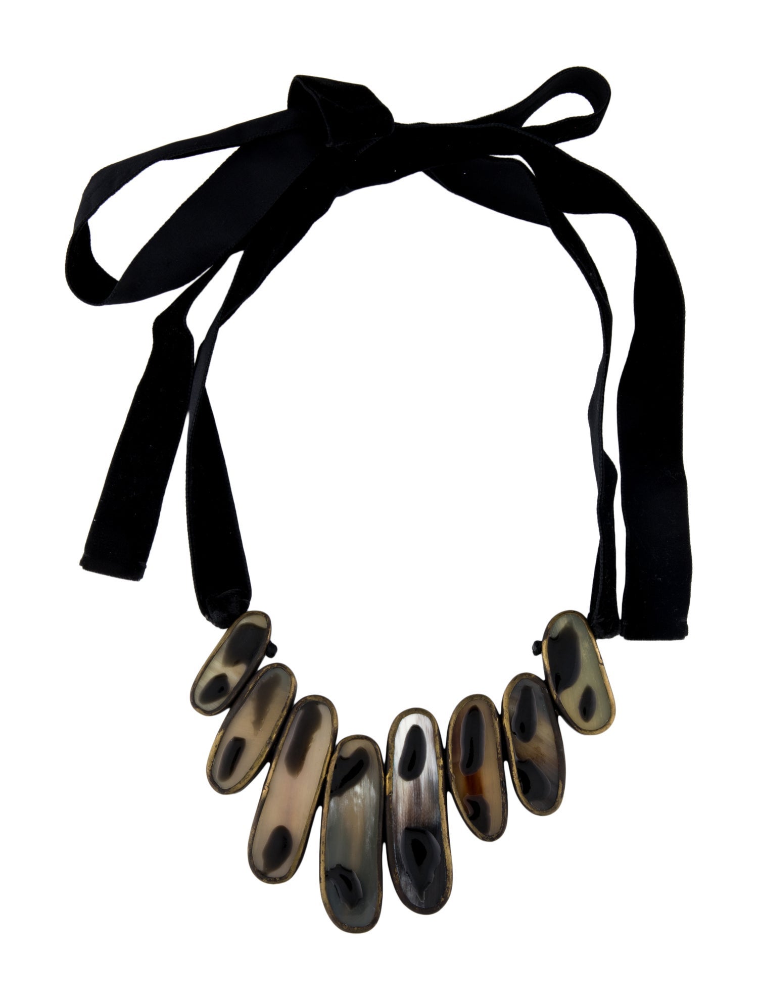 Marni Ribbon & Resin Collar Necklace