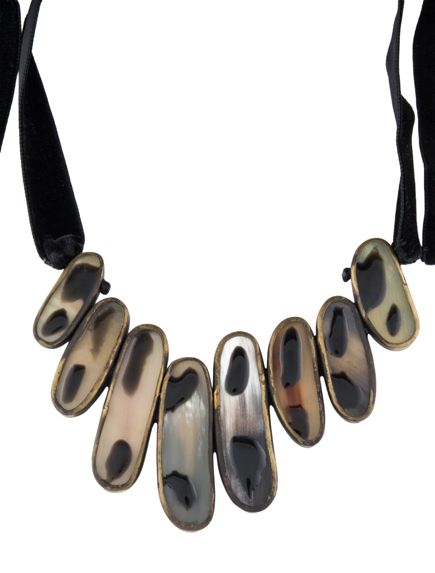 Marni Ribbon & Resin Collar Necklace