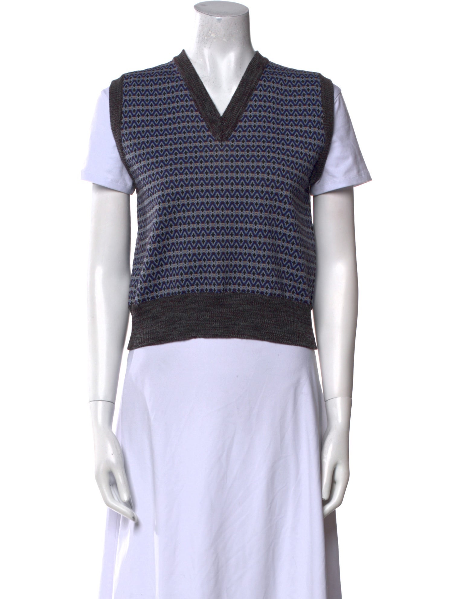 Marni Striped V-Neck Sweater