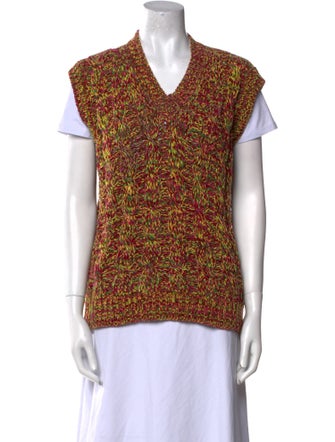 Marni Printed V-Neck Sweater