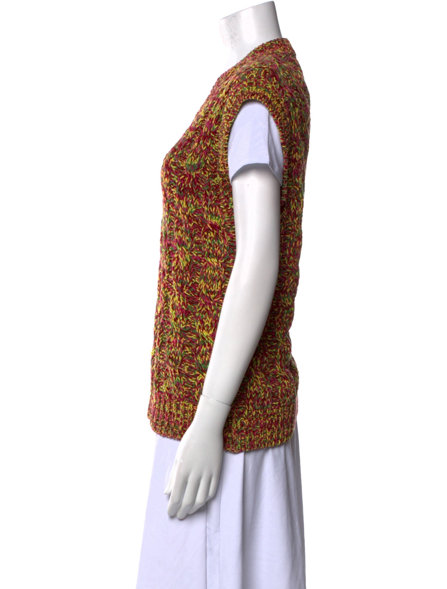 Marni Printed V-Neck Sweater