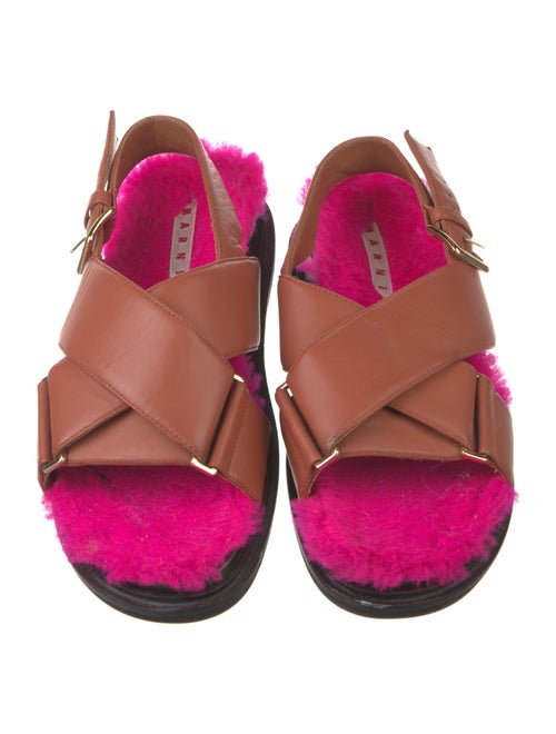 Marni Leather Slingback Sandals