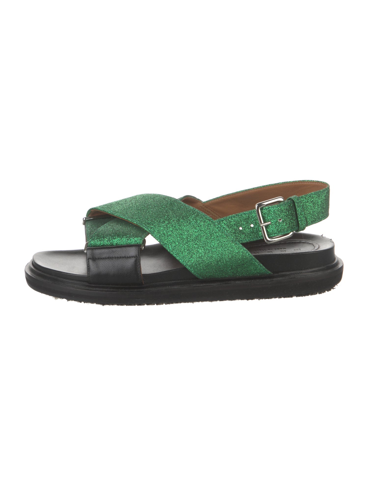 Marni Glitter Glitter Accents Slingback Sandals