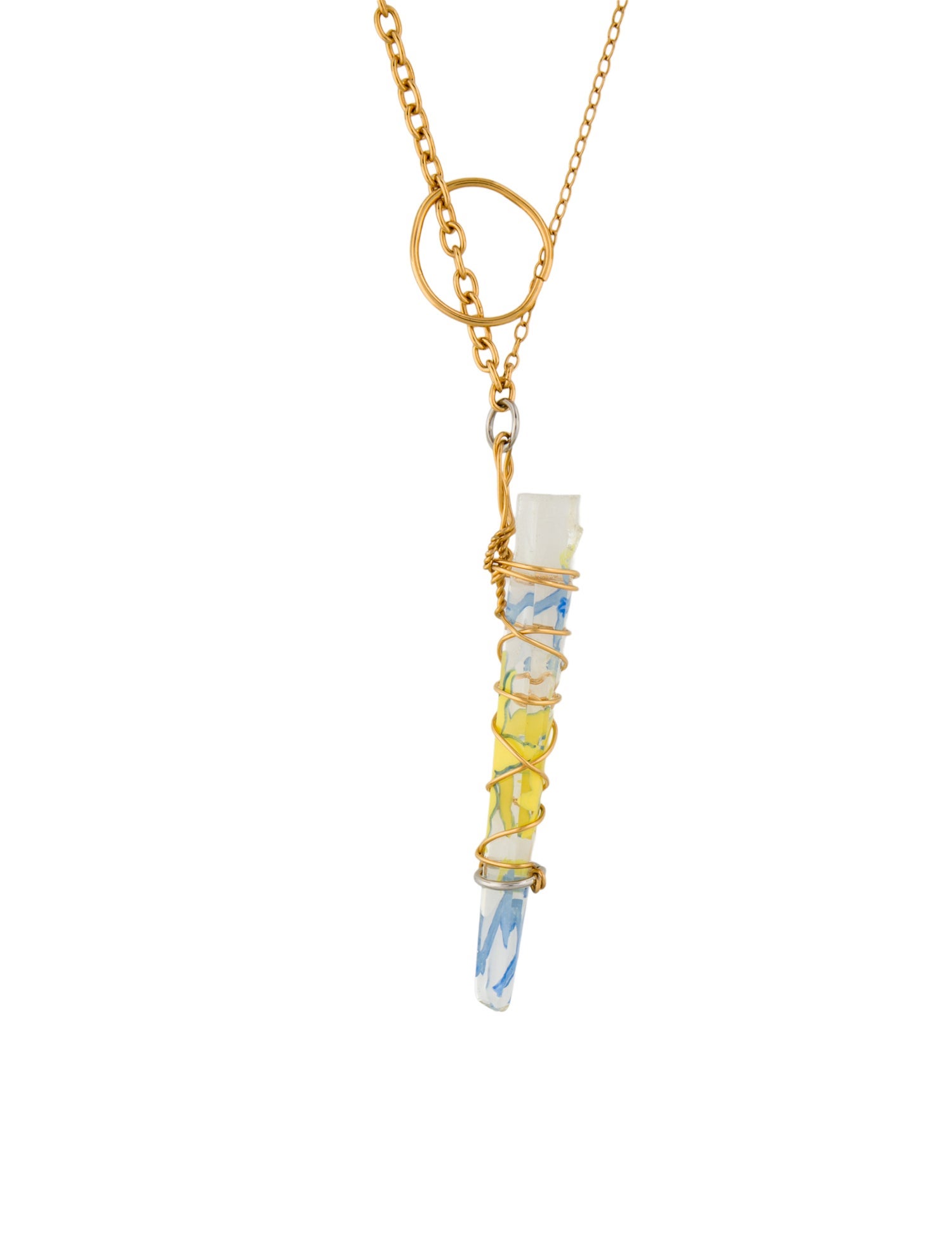 Marni Colorless Stone Pendant Necklace