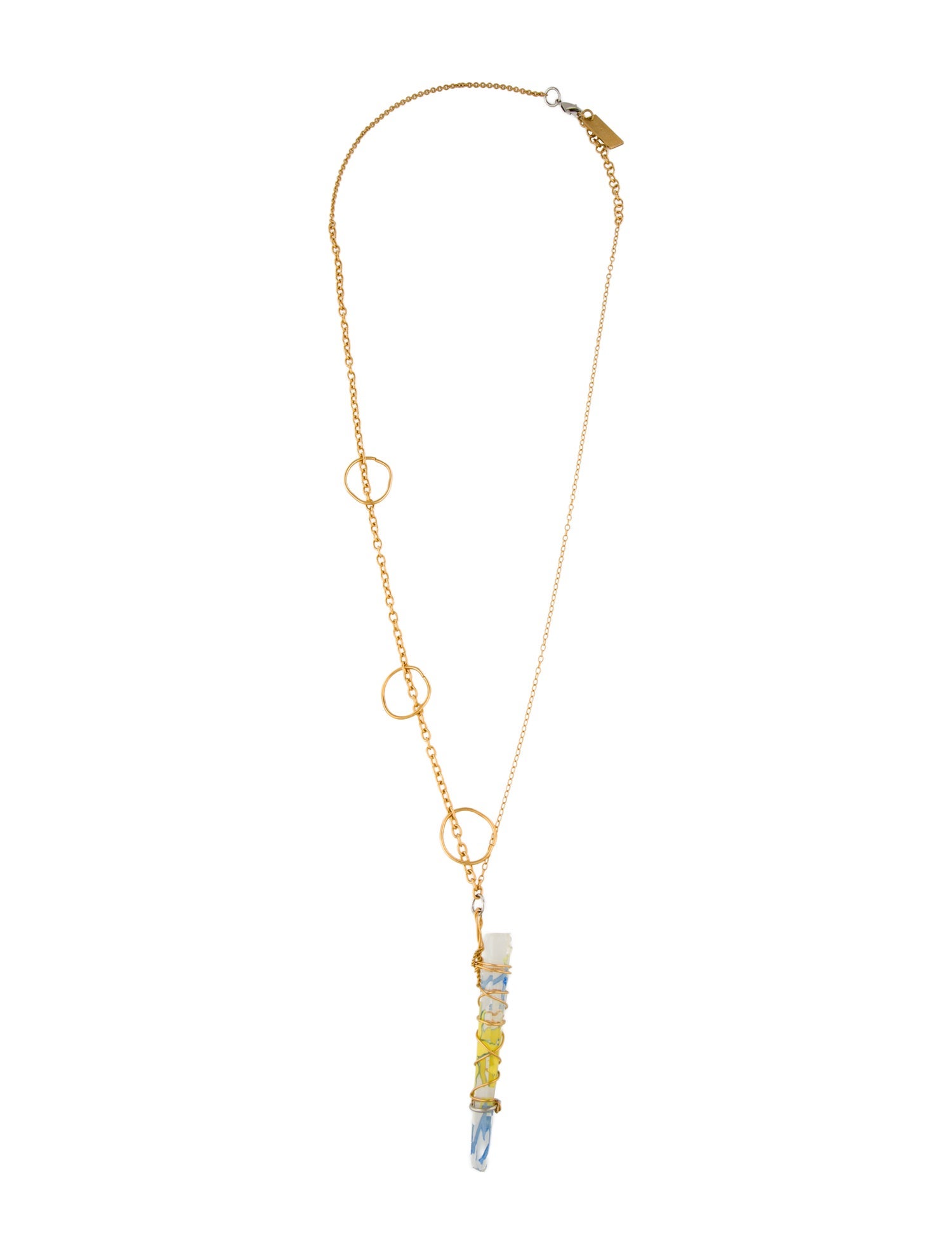 Marni Colorless Stone Pendant Necklace