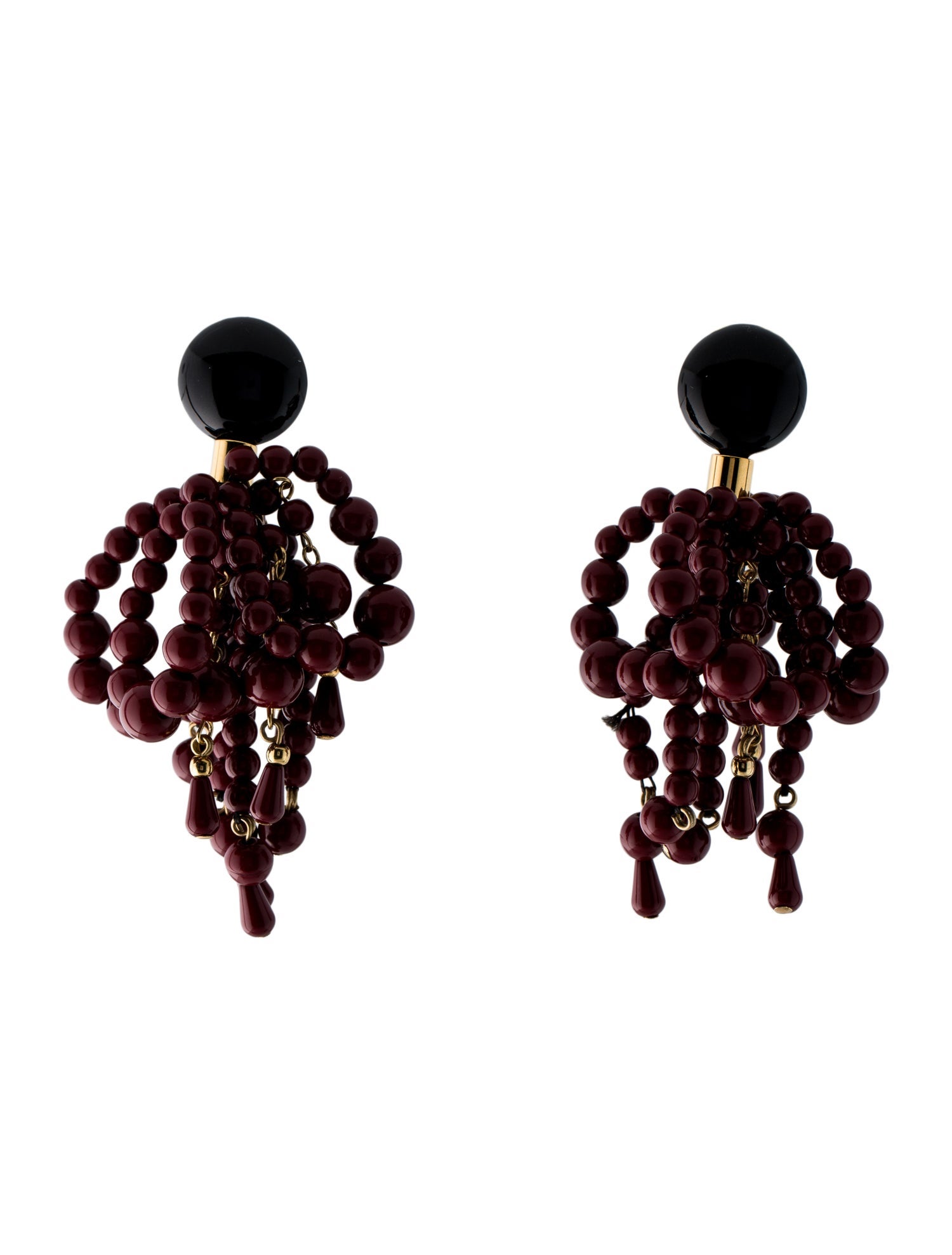 Marni Resin Spheres Beaded Drop Earrings
