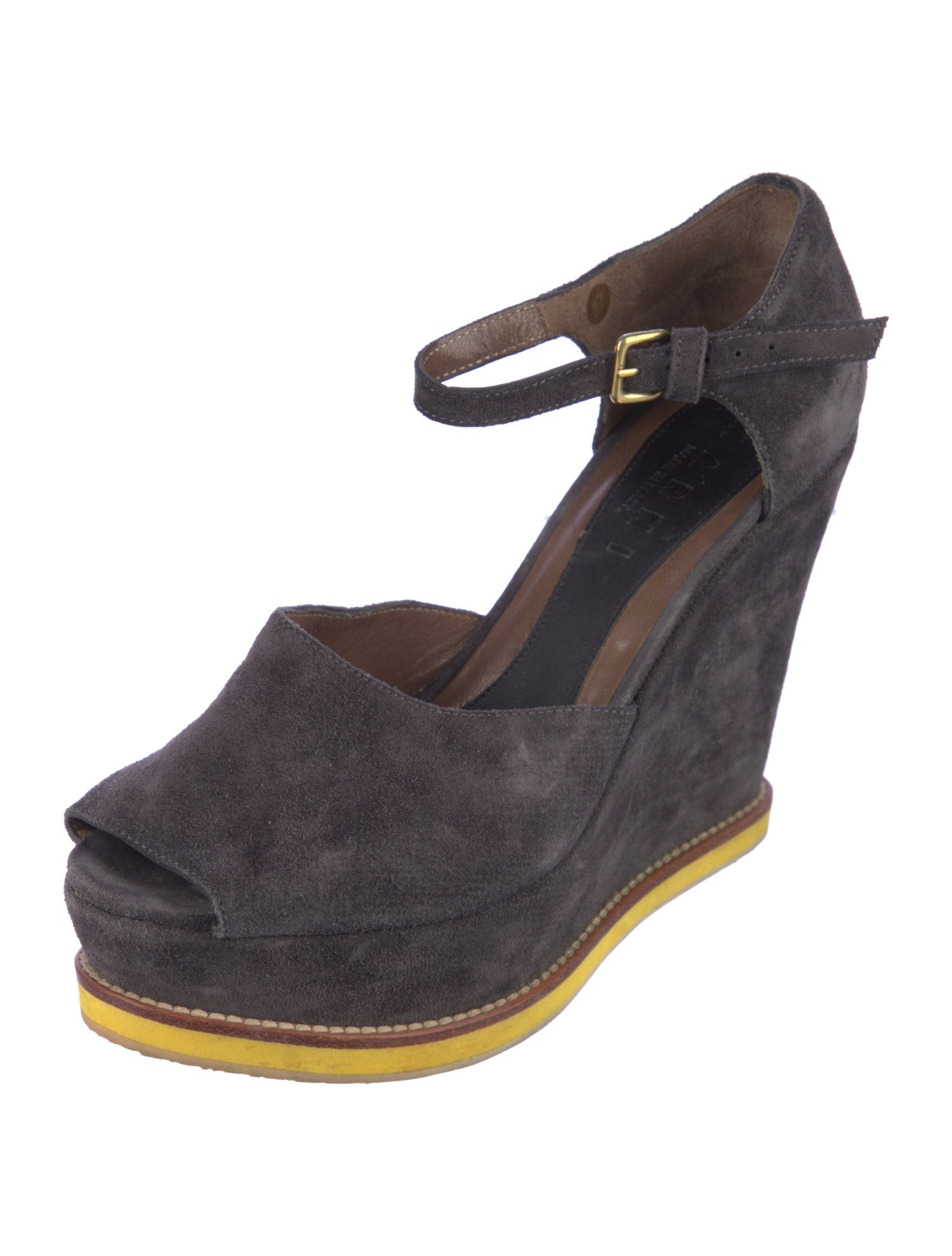 Marni Suede Animal Print D'Orsay Pumps