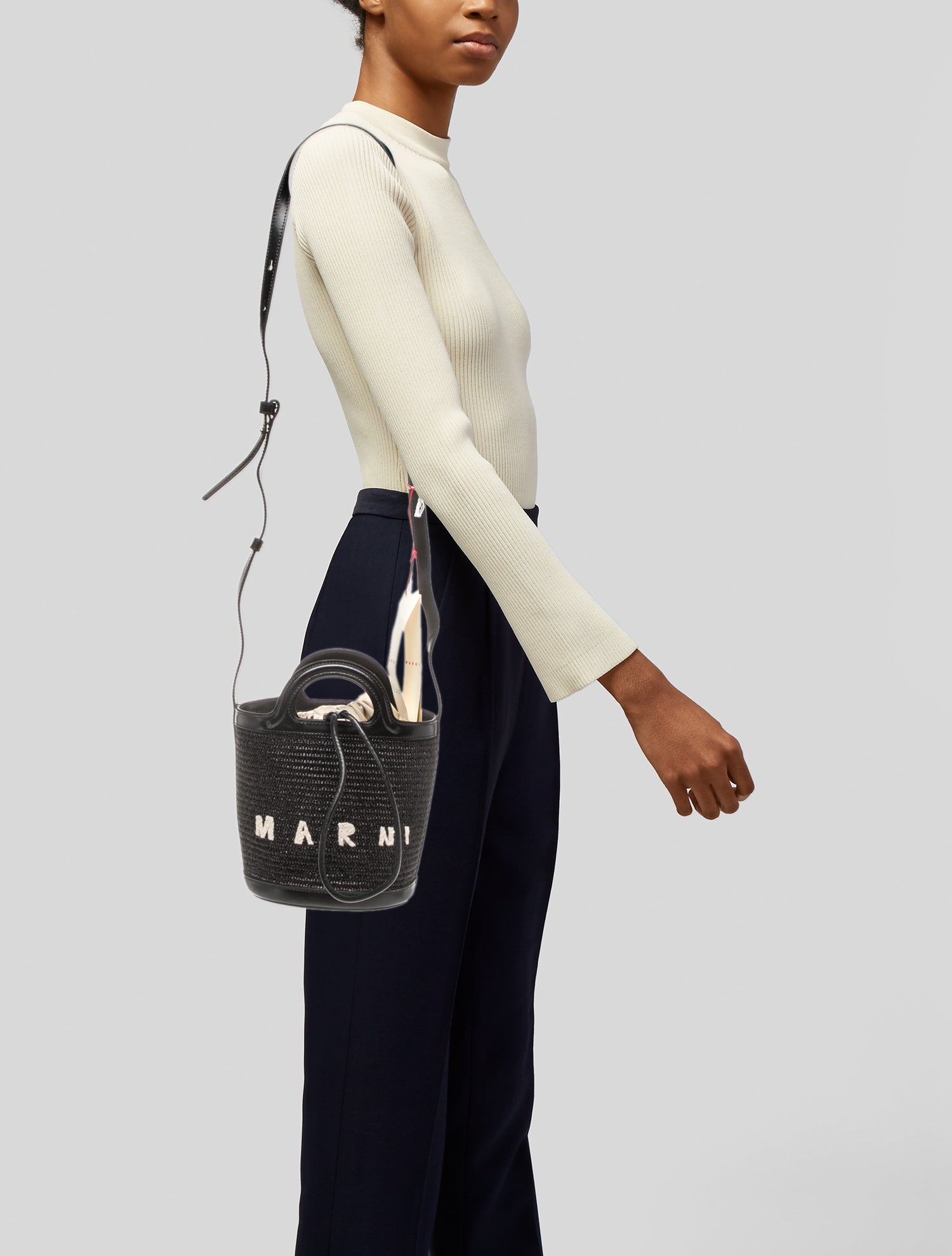 Marni Raffia Bucket Bag