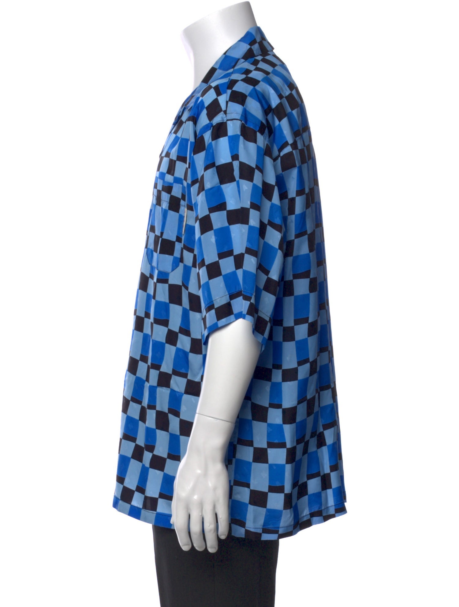 Marni Plaid Print Three-Quarter Sleeve Shirt