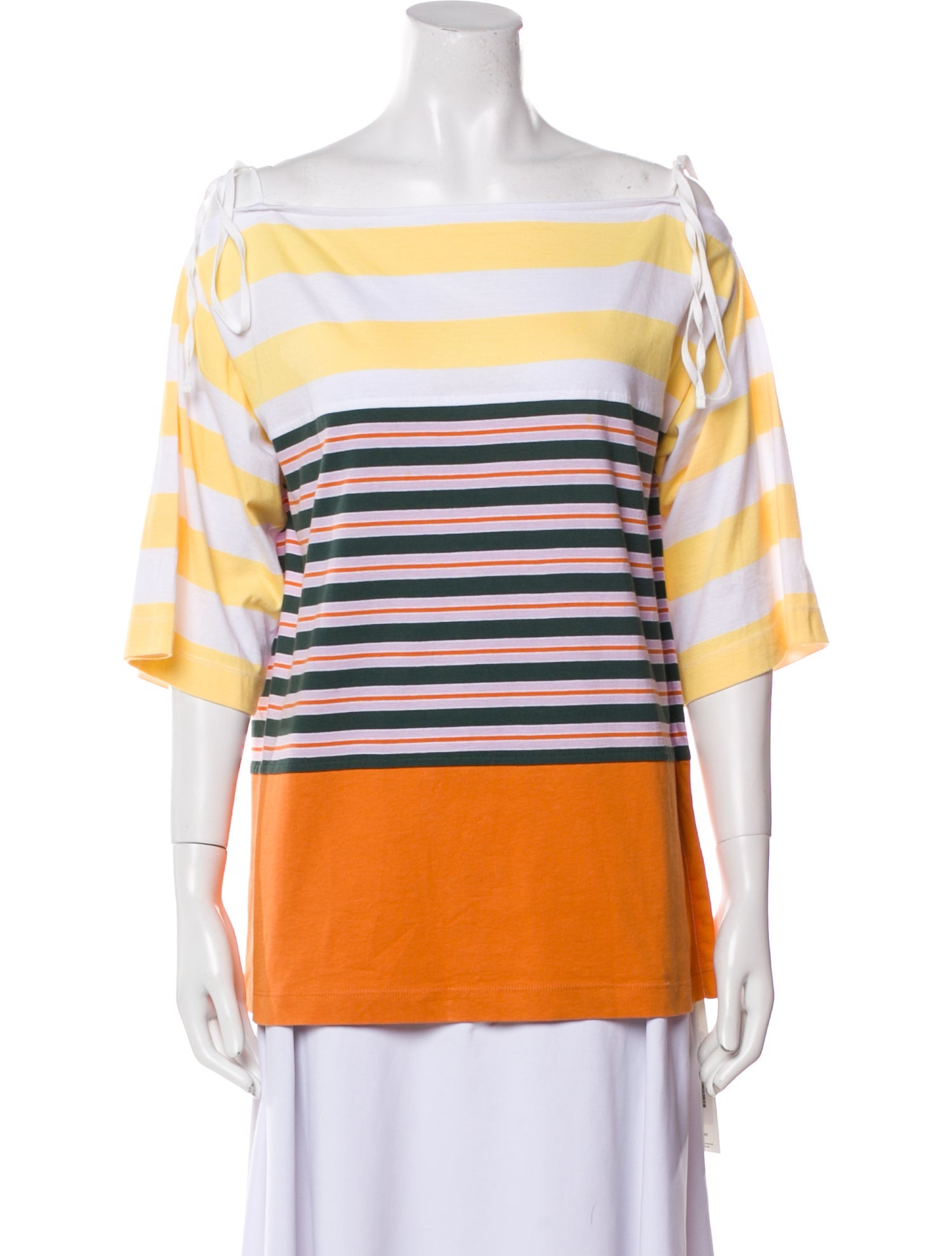 Marni Striped Square Neckline Tunic