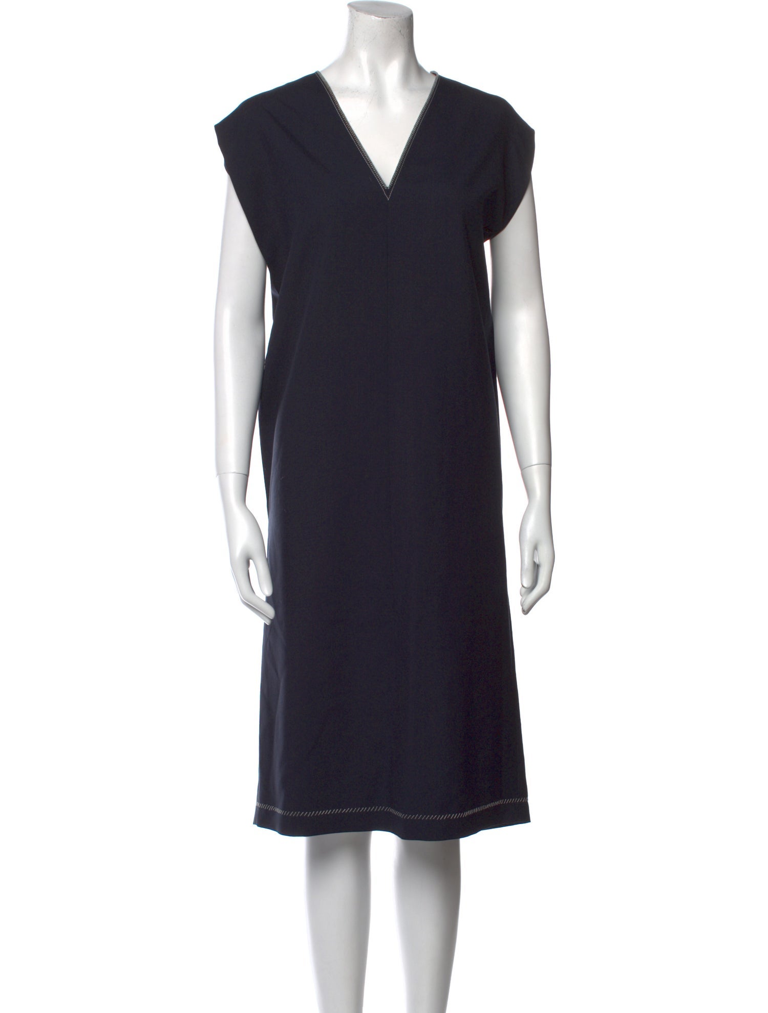 Marni V-Neck Midi Length Dress