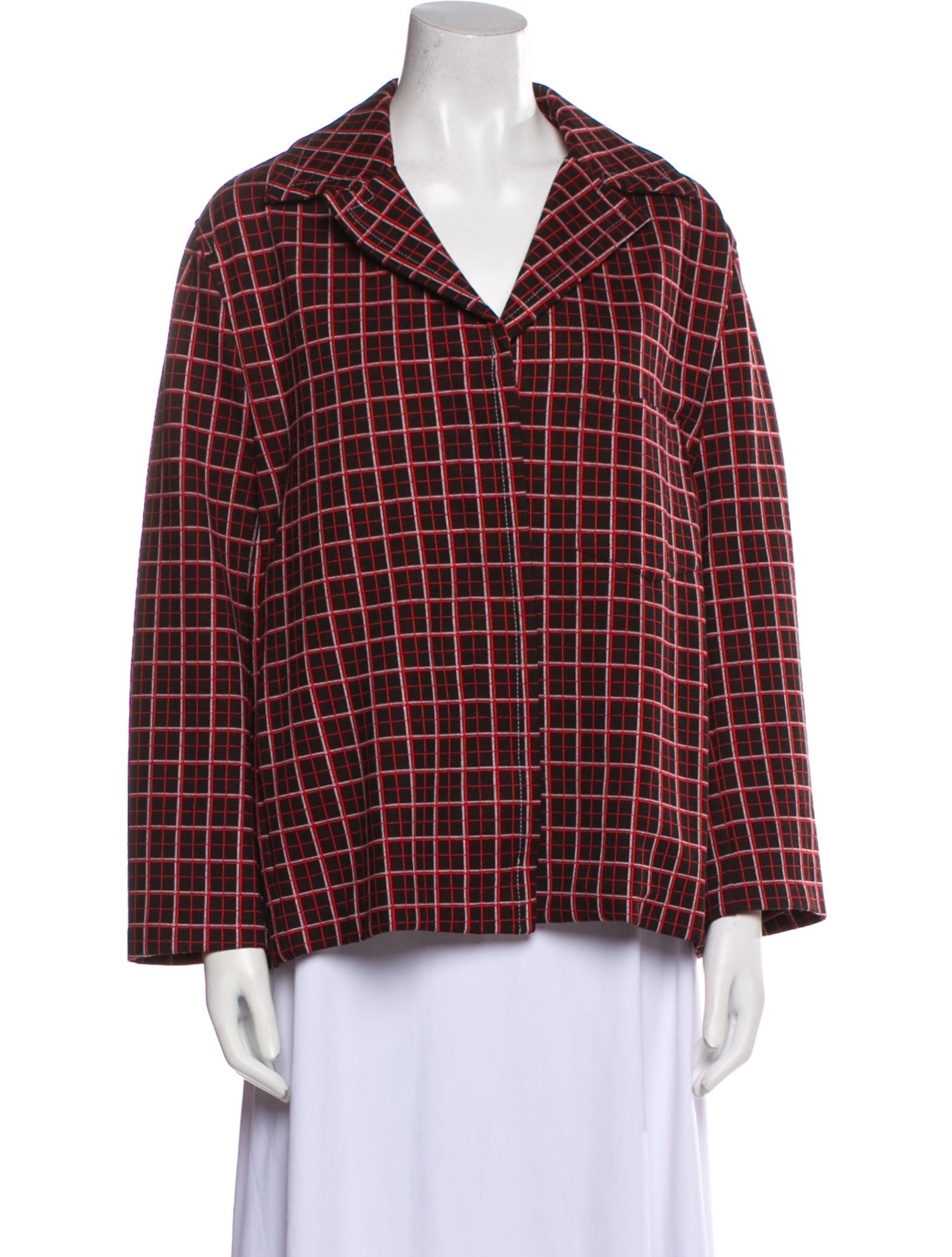 Marni Plaid Print Jacket