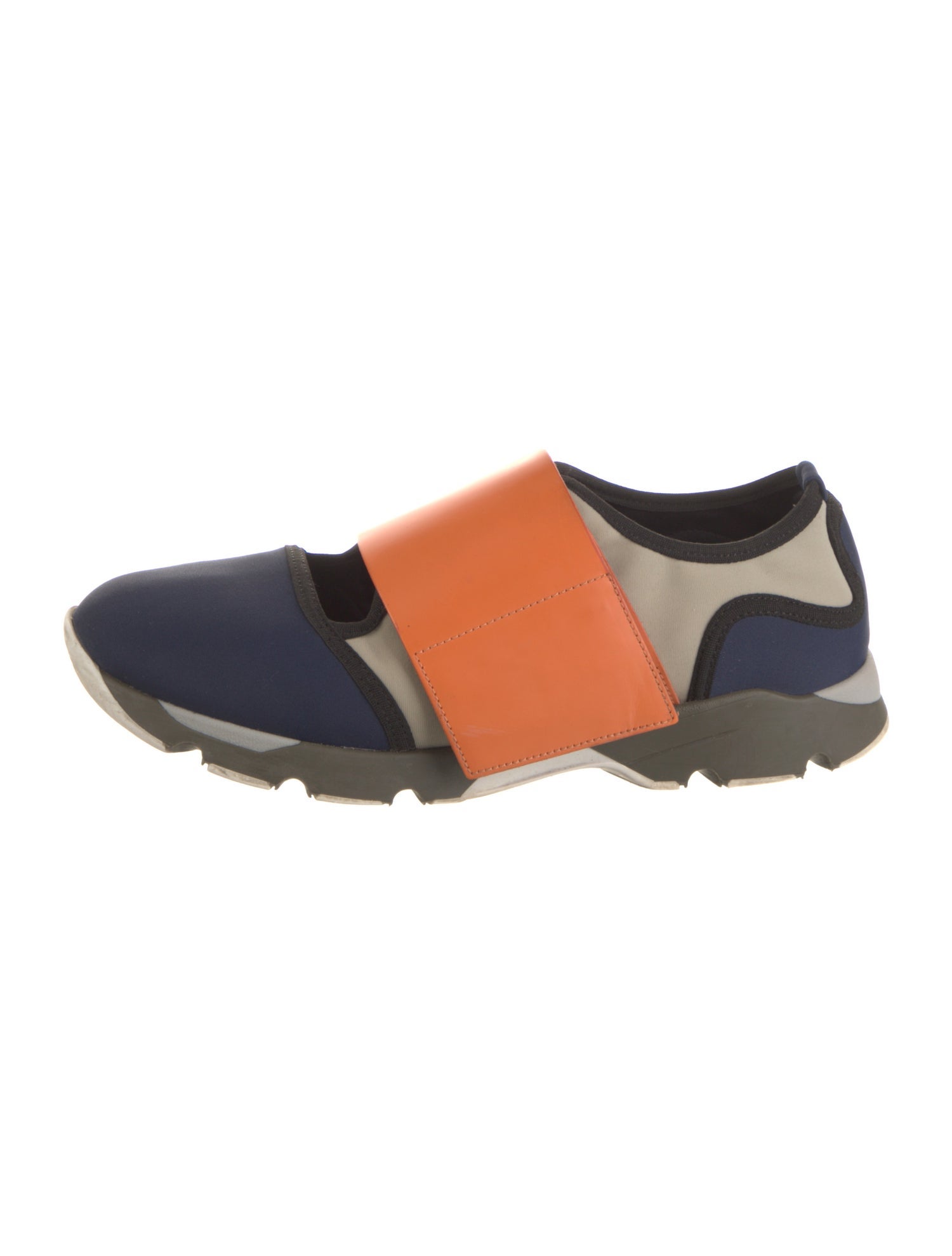 Marni Leather Colorblock Pattern Sneakers