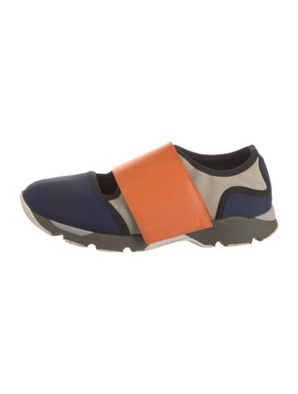 Marni Leather Colorblock Pattern Sneakers