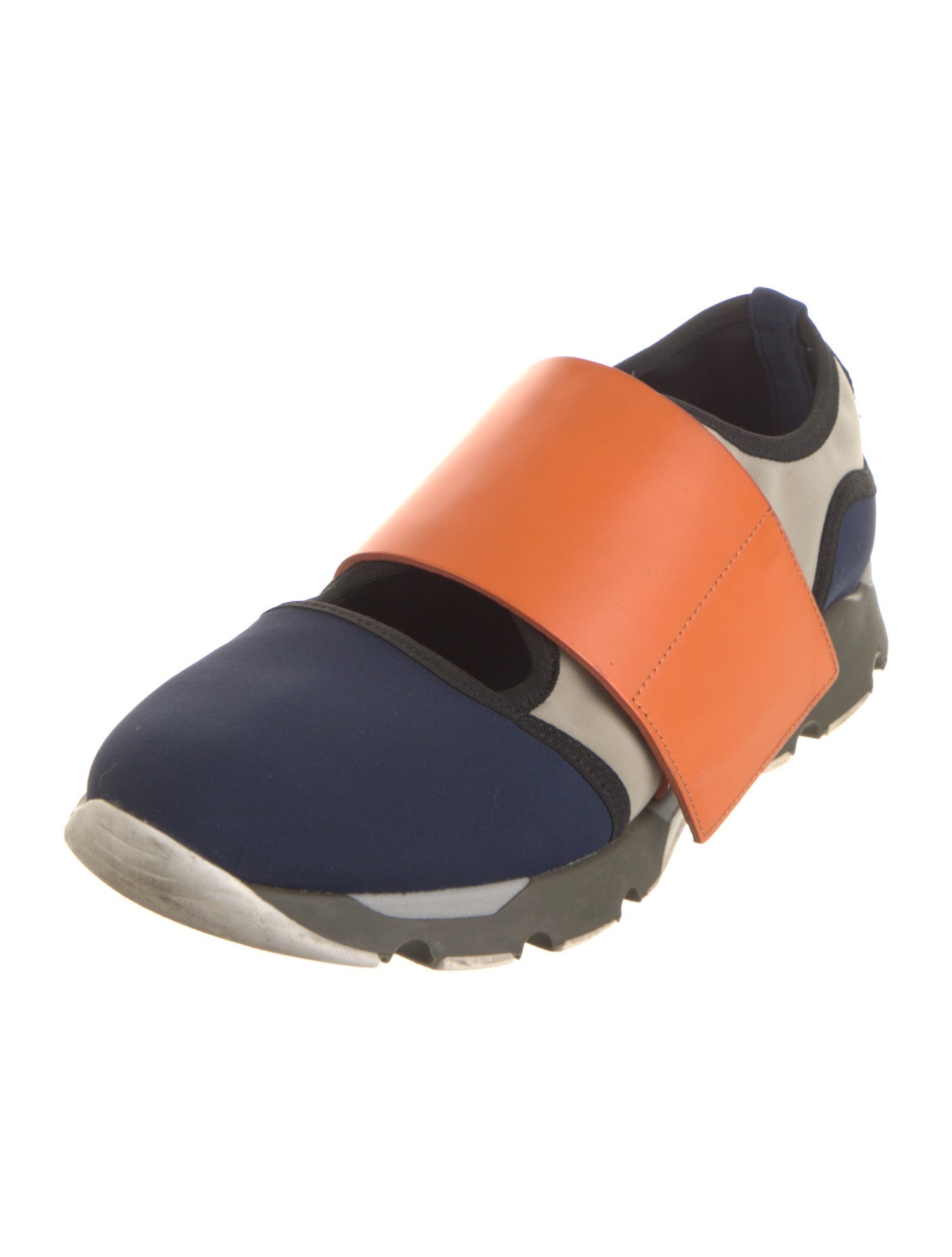 Marni Leather Colorblock Pattern Sneakers