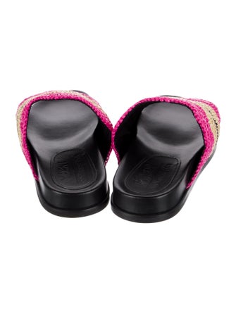 Marni Straw Printed Slides