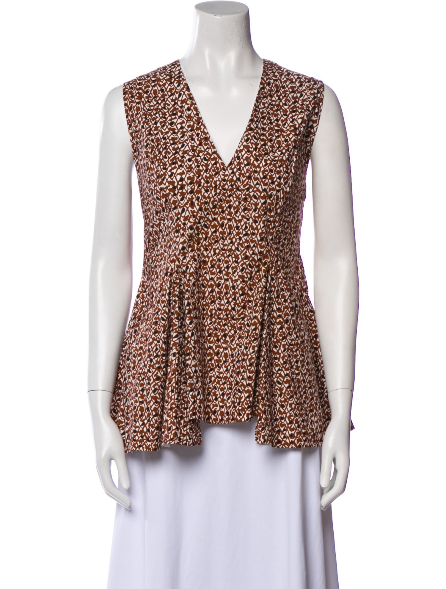 Marni Printed V-Neck Blouse