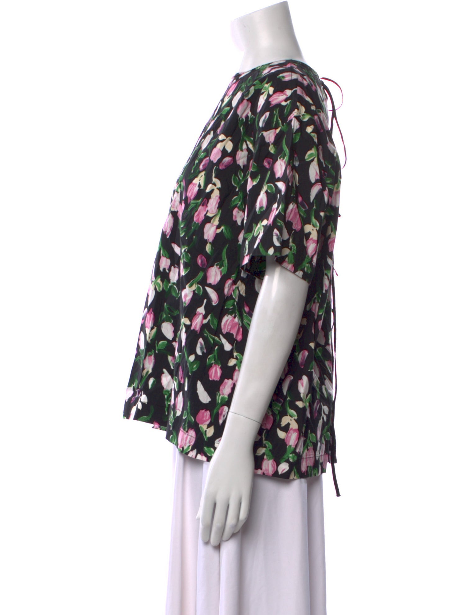 Marni Printed Bateau Neckline Blouse