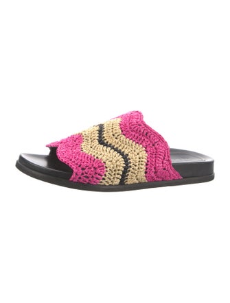 Marni Raffia Colorblock Pattern Mules