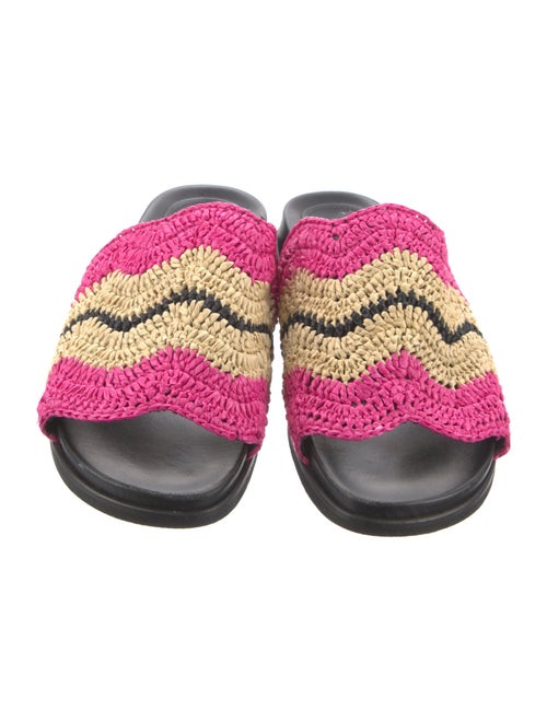 Marni Raffia Colorblock Pattern Mules