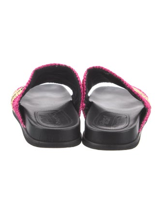 Marni Raffia Colorblock Pattern Mules