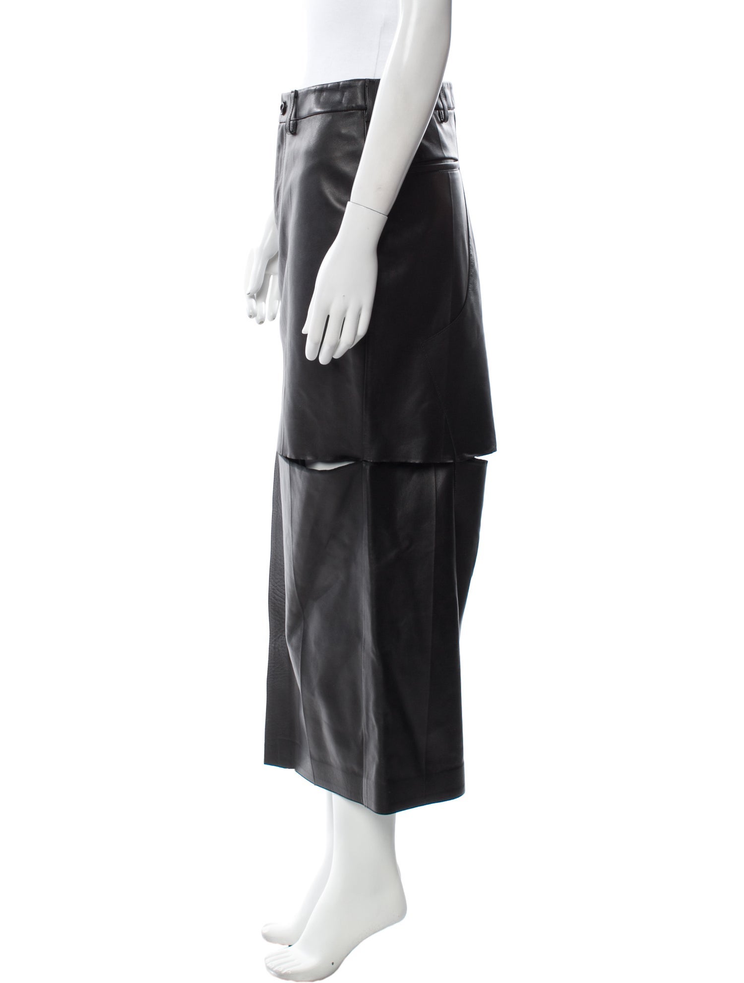 Marni Lamb Leather Midi Length Skirt