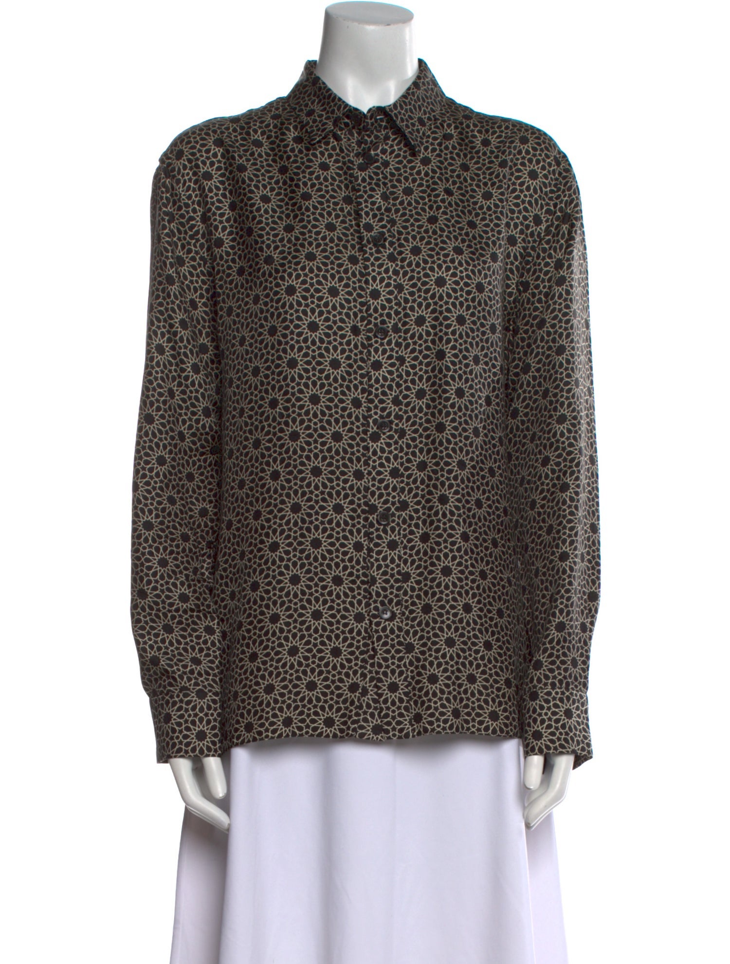Marni Silk Printed Button-Up Top
