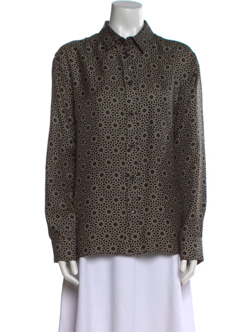 Marni Silk Printed Button-Up Top