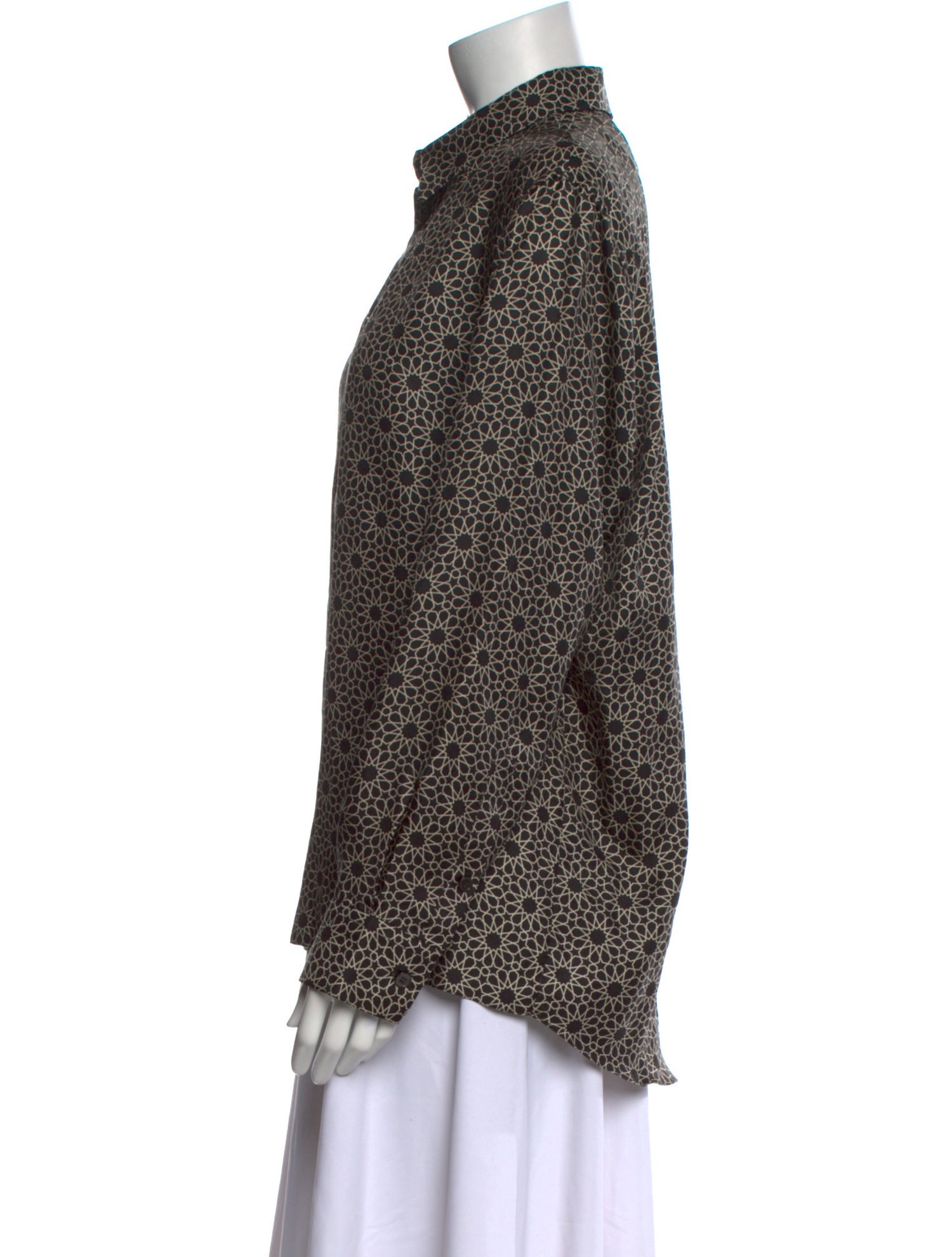 Marni Silk Printed Button-Up Top