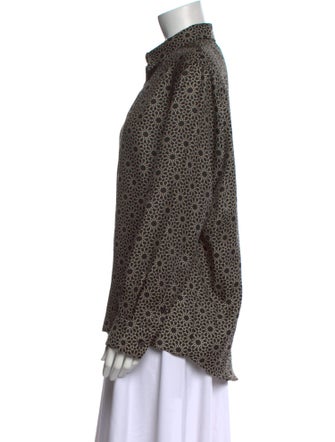 Marni Silk Printed Button-Up Top