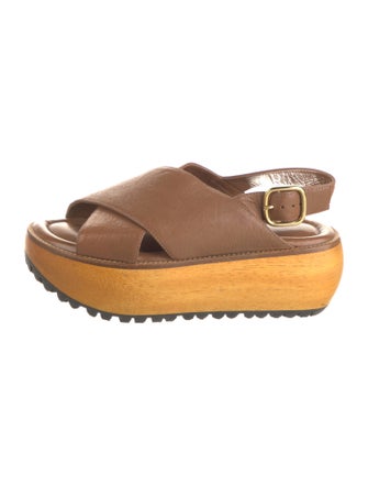 Marni Leather Slingback Sandals