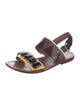 Marni Leather Printed Slingback Sandals