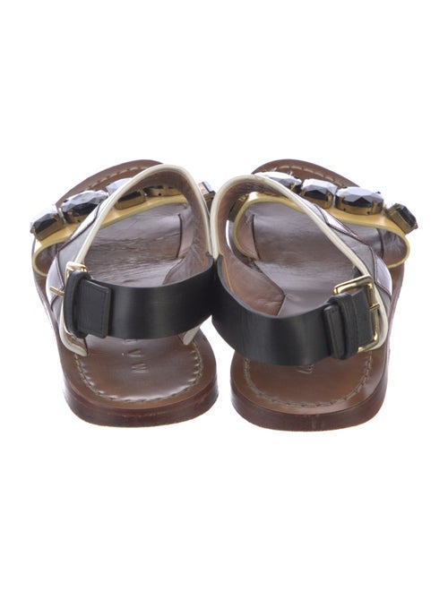 Marni Leather Printed Slingback Sandals