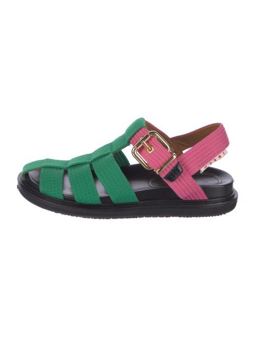 Marni Colorblock Pattern Slingback Sandals