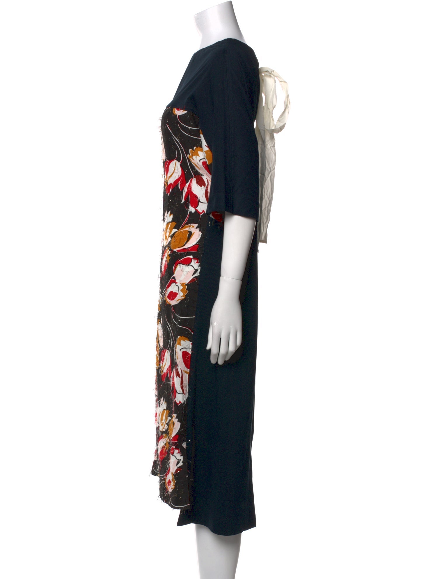 Marni Floral Print Midi Length Dress