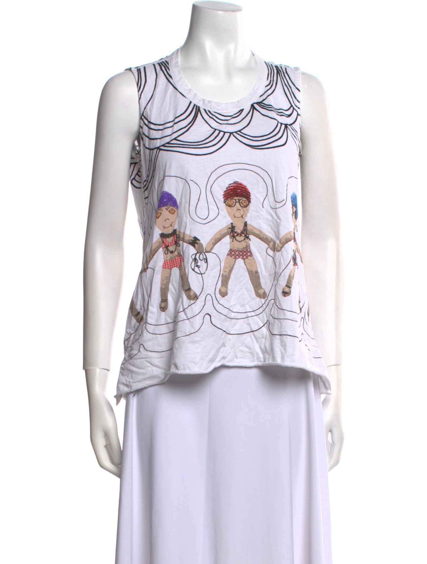 Marni Printed Scoop Neck Top