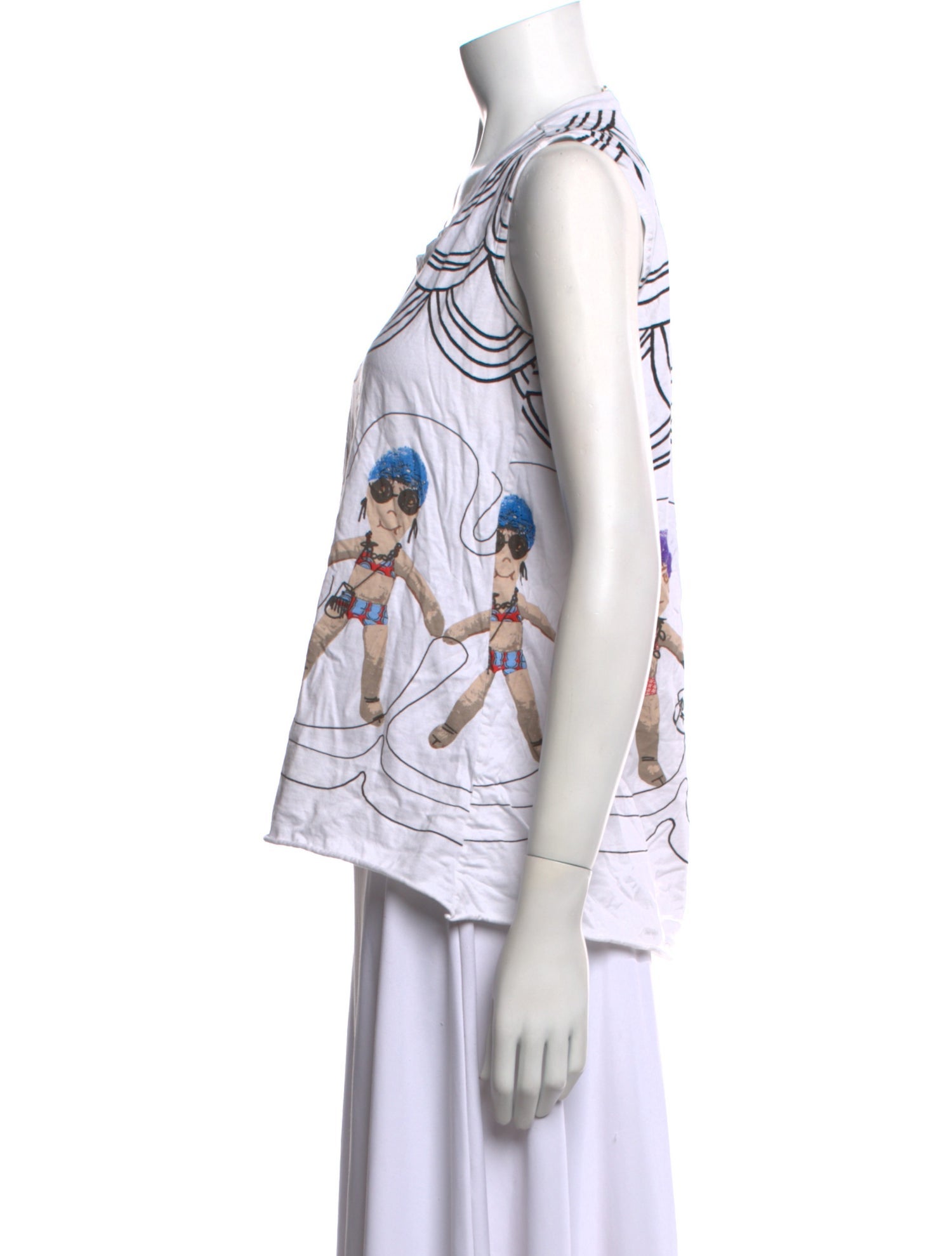 Marni Printed Scoop Neck Top