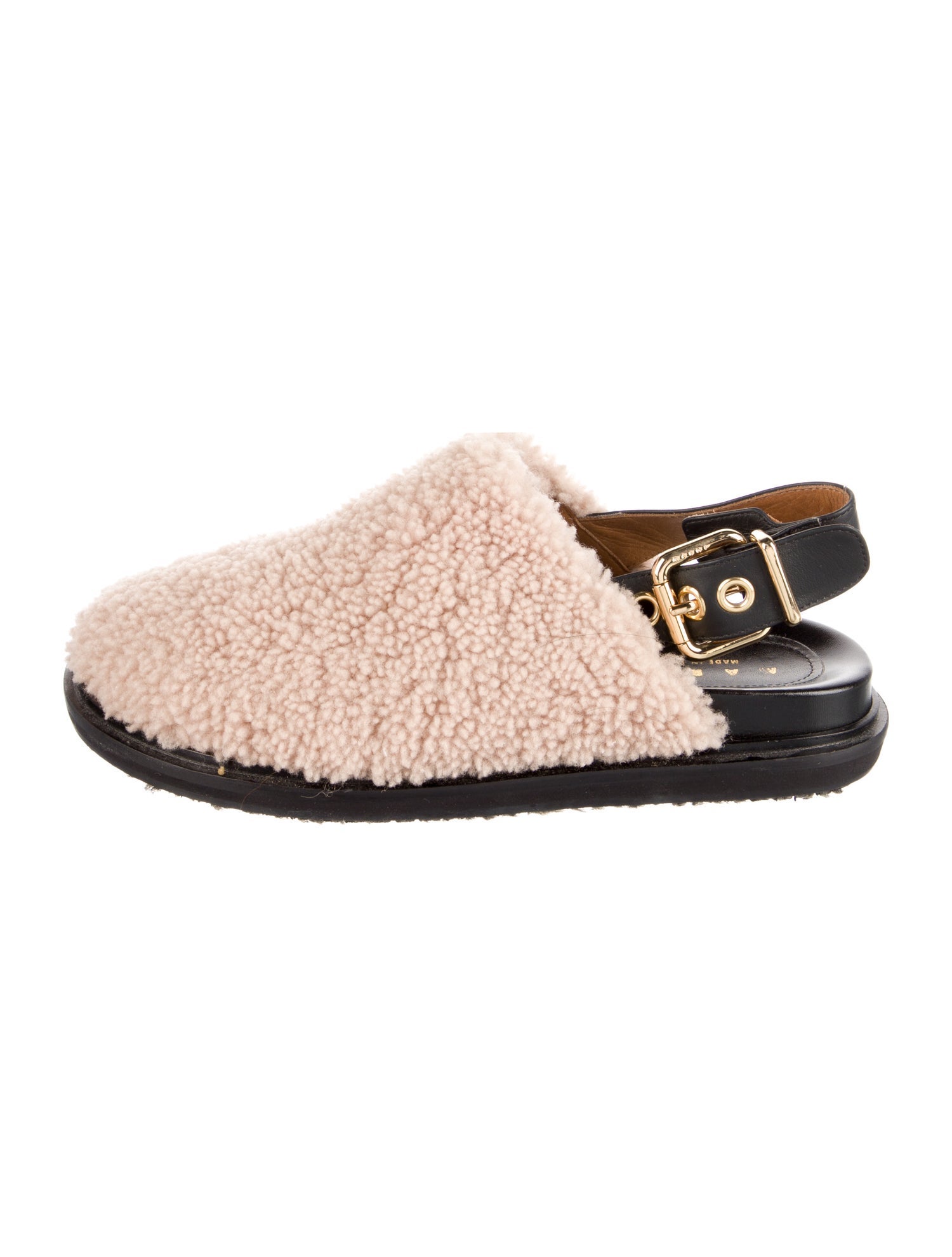 Marni Shearling Slingback Flats