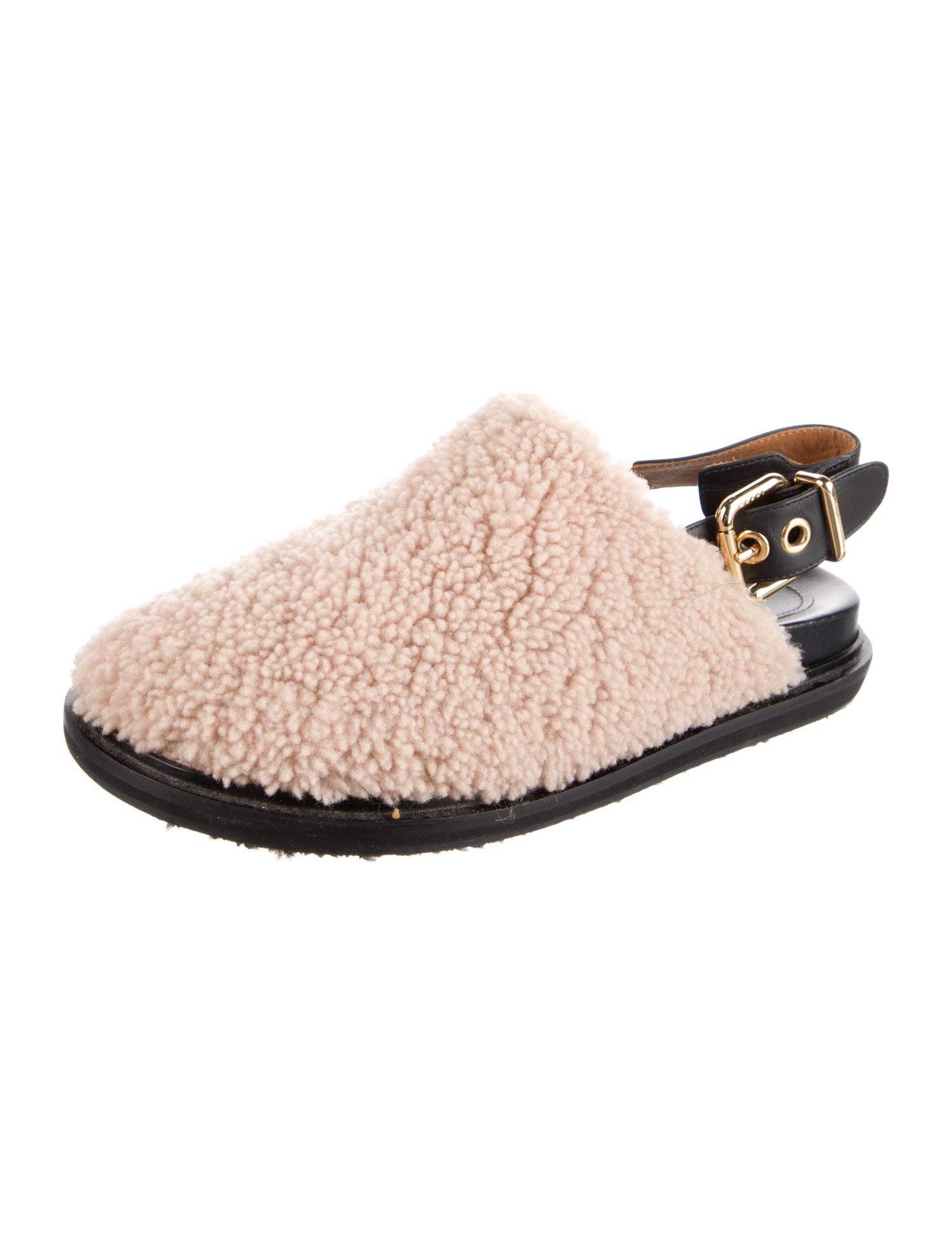Marni Shearling Slingback Flats