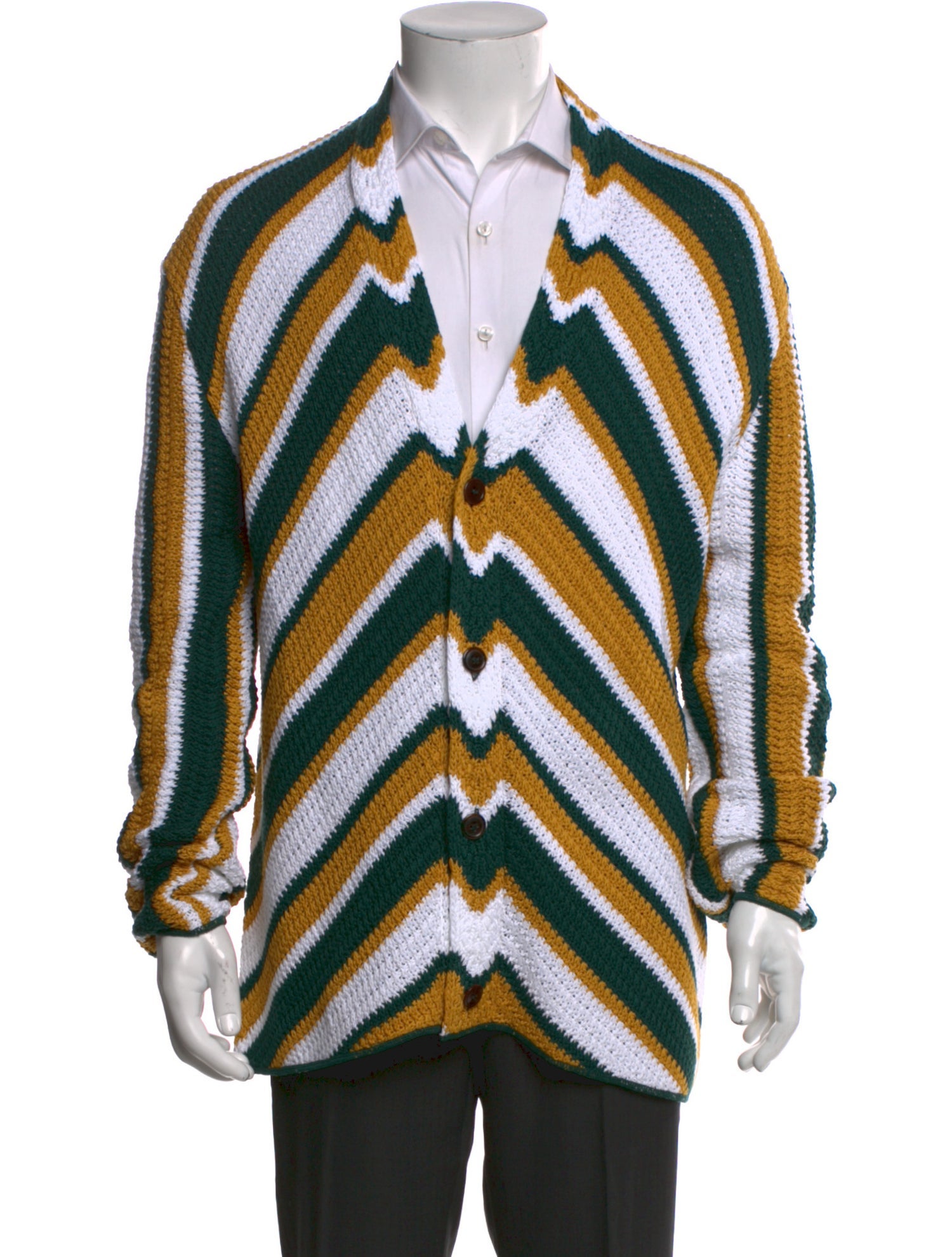 Marni Striped V-Neck Cardigan