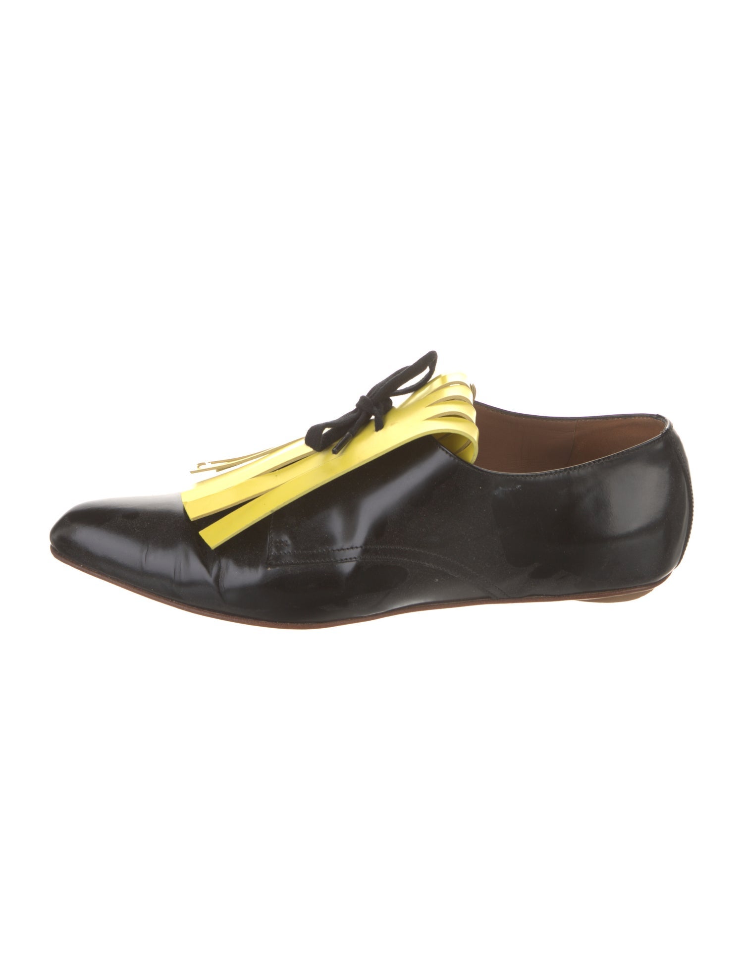 Marni Leather Colorblock Pattern Loafers
