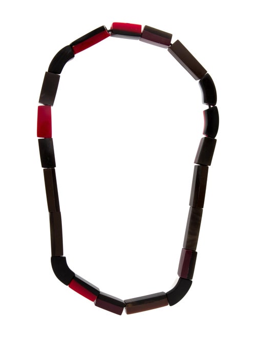 Marni Horn & Resin Bead Strand Necklace
