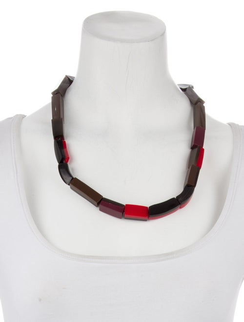 Marni Horn & Resin Bead Strand Necklace