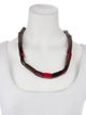 Marni Horn & Resin Bead Strand Necklace