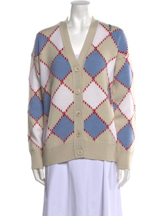 Marni Printed V-Neck Sweater