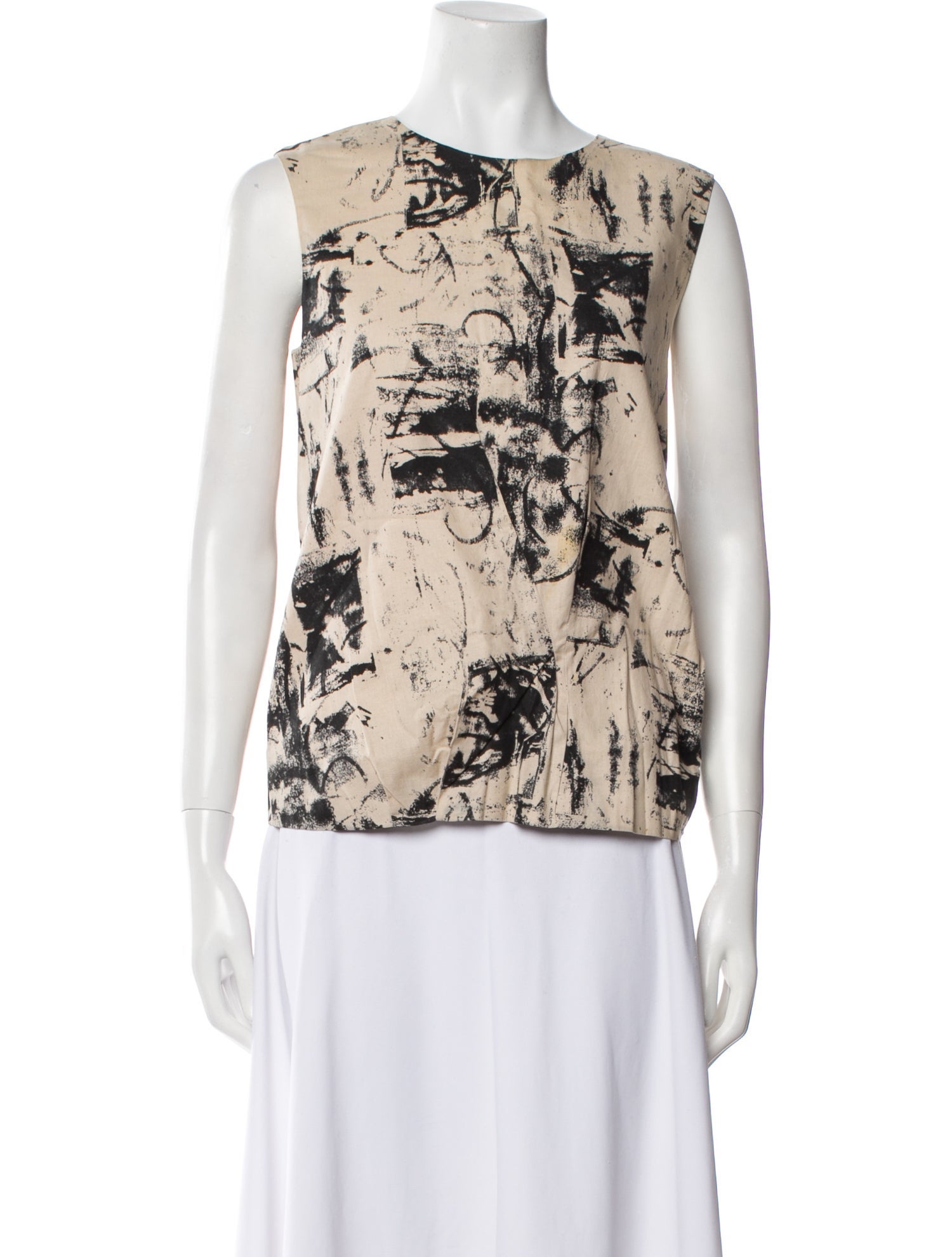 Marni Printed Scoop Neck Top