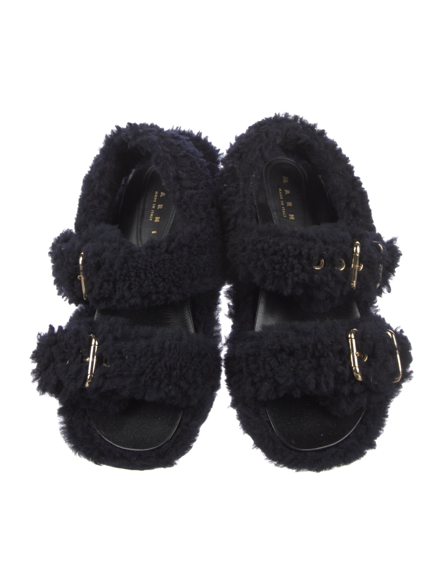 Marni Shearling Slides
