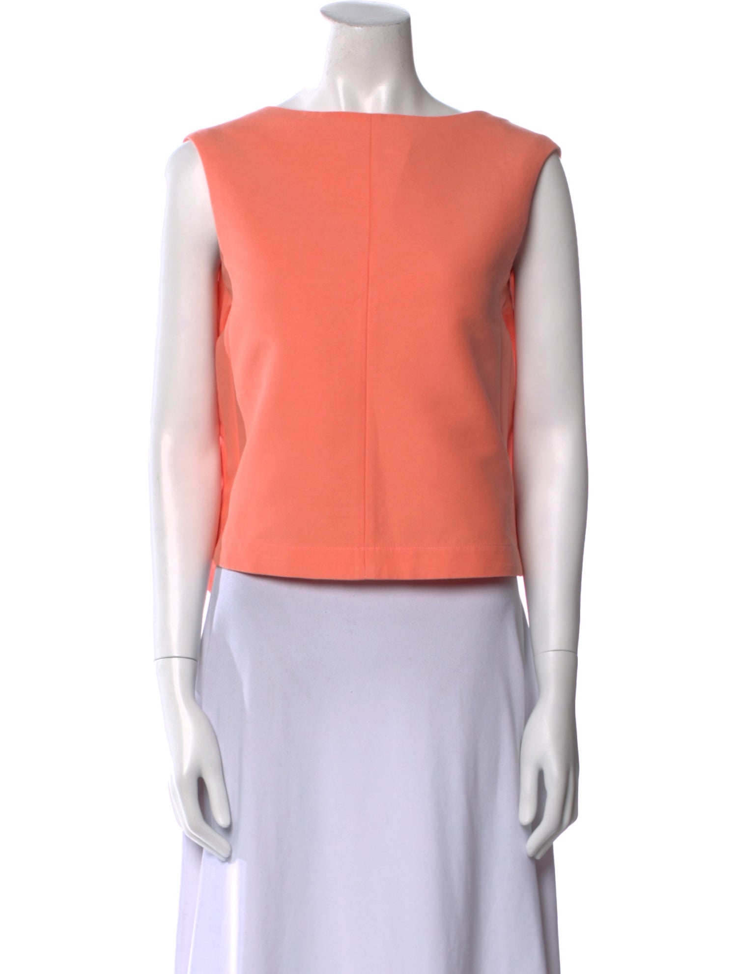 Marni Bateau Neckline Sleeveless Crop Top
