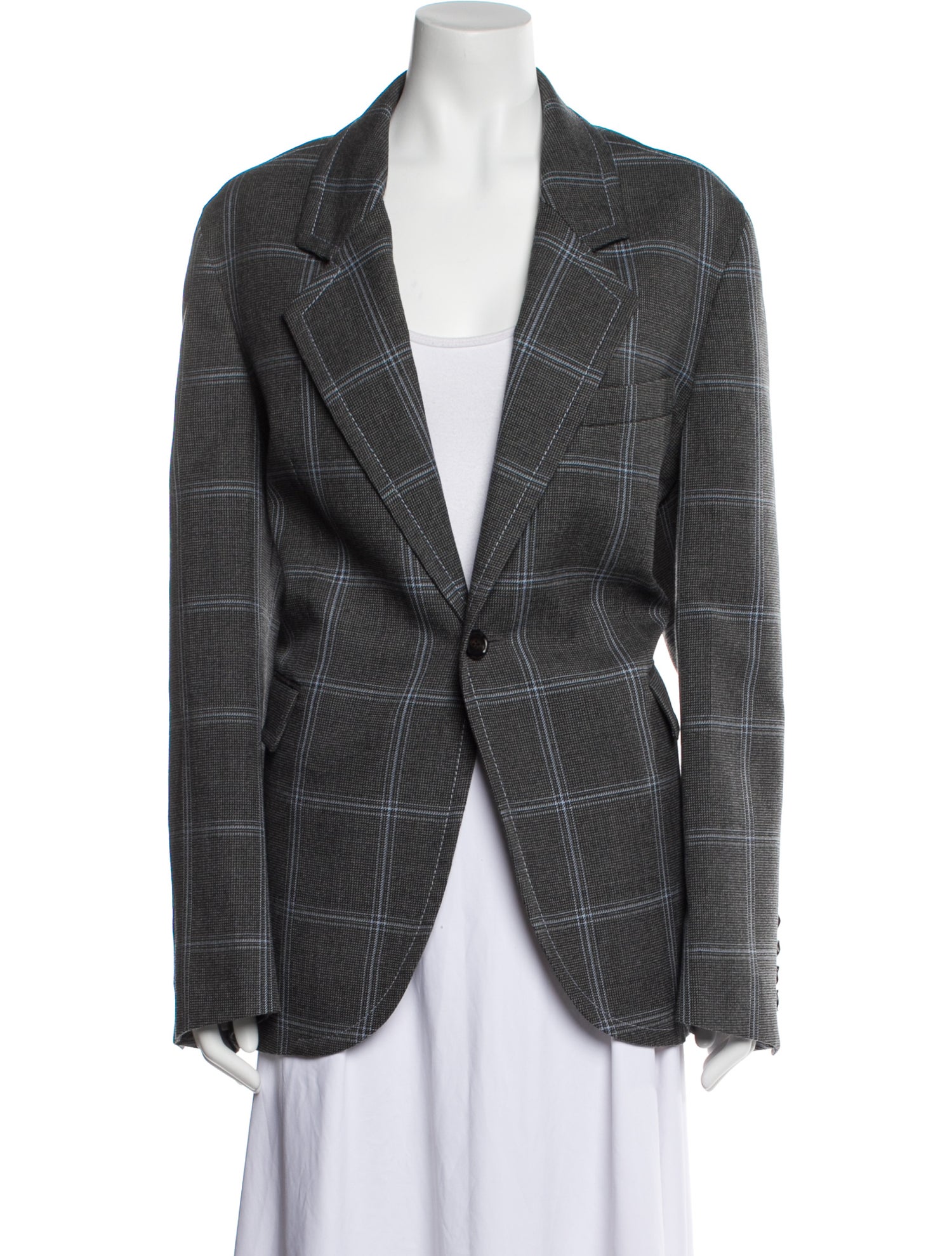 Marni Virgin Wool Plaid Print Blazer w/ Tags